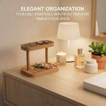 珠宝项链收纳桌面整理架，戒指架，香水展示架 - 駝色 - 查看 6