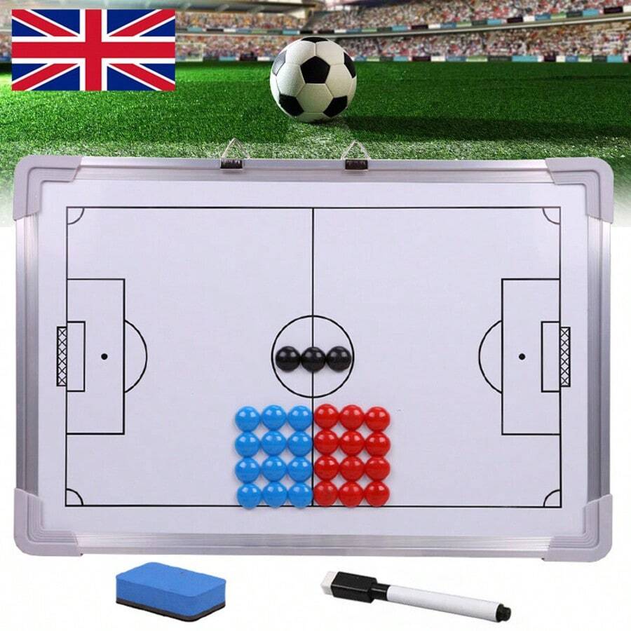 45cm Magnetic Football Tactics Board Coaching Tactic Training Board Double Sided - White - View 1