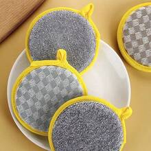 This Double-Sided Sponge Can Be Hung For Various Applications. The Sponge Is Soft And Protects Items, While The Frosted Side Removes Dirt. - A - 查看 3