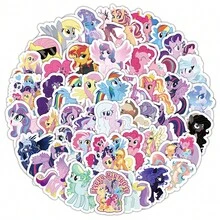 103 miếng dán, hình dán hoạt hình anime dễ thương, có hình Twilight Sparkle và Rarity. - Nhiều màu - Xem 6
