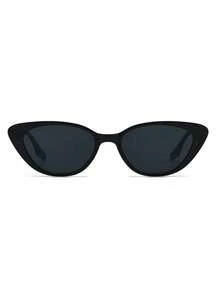 New, Irregular, Personalized Small Frame, Stylish Fashion Glasses For Women. High-End Feel, Slimming Effect - Black - View 3