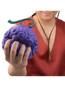 TOEI ANIMATION 1PC One Piece Officially Licensed Devil Fruit Squishy Slow Rising Super Soft Purple Anime Squeeze Stress Relief Fidget Toy Desk Decor Collectible Cute Gift For Fans Birthday Party Home Office - Purple - View 1