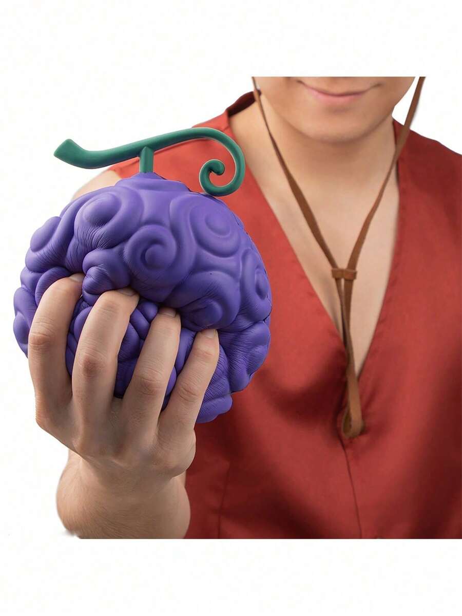 TOEI ANIMATION 1PC One Piece Officially Licensed Devil Fruit Squishy Slow Rising Super Soft Purple Anime Squeeze Stress Relief Fidget Toy Desk Decor Collectible Cute Gift For Fans Birthday Party Home Office - Purple - View 1