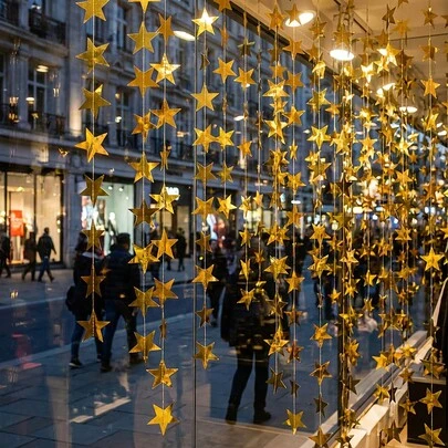 2 Bộ Đồ Trang Trí Treo Hình Ngôi Sao Vàng, Sang Trọng Lấp Lánh, Thích Hợp Để Trang Trí Tường, Tiệc Sinh Nhật, Cầu Hôn, Đính Hôn và Nhiều Dịp Lễ Khác, Tạo Hiệu Ứng Thị Giác Mơ Mộng