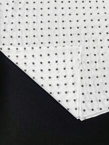 Plus Size Summer Casual Polka Dot Print Skirt - White - View 4