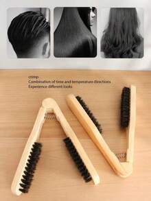 1 chiếc lược duỗi tóc hình chữ V bằng gỗ chịu nhiệt, thích hợp cho các salon chuyên nghiệp, chịu nhiệt độ cao, quà tặng ngày Valentine. - Nhiều màu - Xem 7