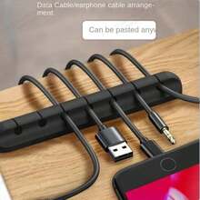 1/2pcs Self-Adhesive Cable Clips, Multifunctional Storage Box For Organizing Earphone, Mouse Cable, Charging Cord. Simple Multipurpose Design With Self-Adhesive Backing For Easy Cable Management. Can Tidy Up USB Cables And Serve As Cable Fixers To Avoid Messy Cables, Essential Home/Office Organization Item. - Multicolor - View 1