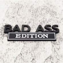 Bad  Edition Car Emblem Badge, 3D Metal Car Sticker Decal, Stylish Auto Exterior Accessory For Truck SUV, Easy To Install Decorative Badge For Rear Trunk Side Fender - Đen + Đỏ - Xem 5