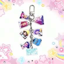 1pc/Set Kpop Witch Hunting Girl Group & Saka Boy Band Acrylic Keychain Pendant, Blue Cat Theme Accessories - Multicolor - View 3