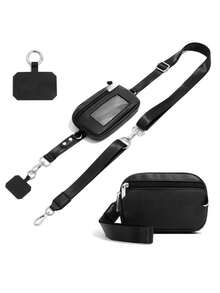 1pc Stylish Anti-Theft Adjustable Crossbody Bag With Coin Purse And Wrist Strap Detachable Clip-On Travel Pouch Lightweight Design Perfect For Phone Cases And Daily Use - Multicolor - View 4