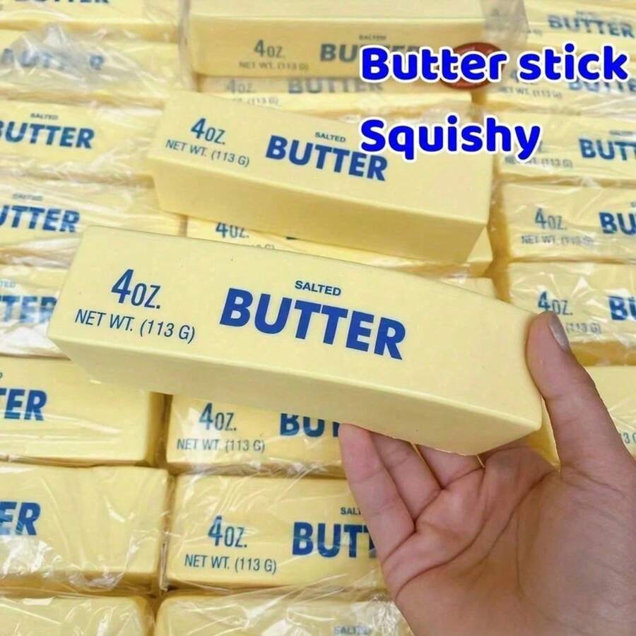 Soft Butter Stress Toy - Moist & Stretchy Fidget Stick For Anxiety Relief & Focus - Unzip - View 1