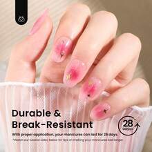 Beetles Soft Gel Nail Tips Short Almond 288pcs In 12 Sizes, Etch-X Pre-Etched Full Cover Acrylic Fake Nails Art - Oval Short 576pcs (Etch X Nail Tips ) - 查看 7