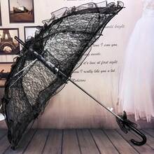 2pcs Set, White Lace Parasol And Lace Hand Fan, Tea Party Decor, Christening Birthday Party Supplies, Vintage Wedding Accessories, Bridesmaid Photo Props, 18th Century Costume Accessories - A - View 7