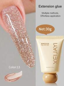 1支30毫升美甲延长胶，水晶延长胶，美甲贴纸，打造更长更坚固的指甲 - 彩色 - 查看 26