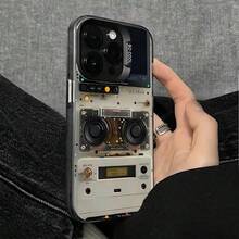 1个复古收音机设计磨砂防摔保护手机壳，兼容 11、12、13、14、15、16 Pro Max、X、XS、XR、16E、15 Plus以及Galaxy A03、A05、A05S、A12、A14、A15、A32 4G/5G、A35、A52/A52s 5G、A16、A17、A36、A57 4G、A58 4G、A60、A78 4G、A94、A95，防水防震防刮。 - 黑色 - 查看 2