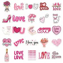 50pcs Heart Shaped Stickers For Decorating Phone Cases, Notebooks, Diaries, Planners, Guitars, Skateboards, Valentine's Day Gifts - Love - View 10