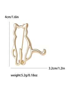 极简主义亮面猫咪胸针 - 动物造型别针，男女皆宜，休闲派对饰品/朋友礼物/徽章装饰 - 貓 - 查看 8