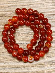 Red Agate Beads-Round Sardonyx Carnelian Loose Beads For Jewelry Making, DIY Necklace Bracelet, Smooth Round Gemstones, No Plating, Ideal For Christmas, Valentine'S Day, Birthdays & Campus Gifts.-4mm/6mm/8mm/10mm. - Multicolor - View 16