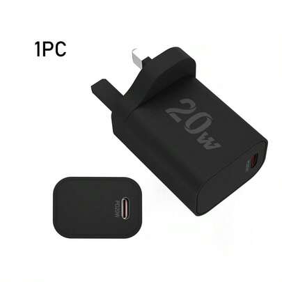 USB Type C Charger Adapter, Compatible With IPhone, USBC Fast Charging Plug With USB-C Port, UK Wall Charger Plug With USB-C Interface, Suitable For IPhone 17 Pro Max, Air 16e, 16 Plus Pro Max, 15, 14, 13, 12, 11, SE, XR, XS, 8 And More