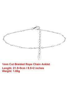 1 chiếc vòng chân bằng bạc 925 và vàng 14K, kiểu dáng tối giản, thích hợp cho nữ, dự tiệc cưới, đi biển mùa hè, quà tặng năm 2026. - SA79 - Xem 9