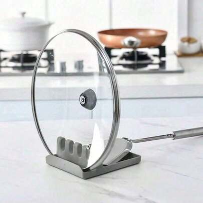 1 pieza Soporte multifuncional de silicona para cucharas/espátulas, estante para utensilios, organizador versátil de herramientas de cocina