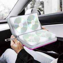Funda para CD de almacenamiento de DVD 4 unidades 100 unidades capacidad de almacenamiento de CD soportes de plástico para CD y DVD carpeta para coche hogar oficina viajes 4 colores - 4 colores - Ver 2