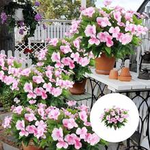 1束/5枝人造满天星，丝绸花，仿真植物，适用于家居、花园、门廊、室内/室外装饰、花环、婚礼装饰 - 粉色 - 查看 2