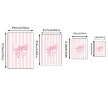 3 tranh vẽ màu nước hình nơ hồng trên vải canvas, tranh trang trí phù hợp cho phòng ngủ, phòng khách, văn phòng hoặc căn hộ, phong cách dễ thương, không khung. - Nhiều màu - Xem 5