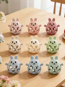 Đồ chơi gặm nướt hình thỏ rỗng ruột, đồ chơi bóng cầm nắm cho trẻ sơ sinh - Nhiều màu - Xem 1