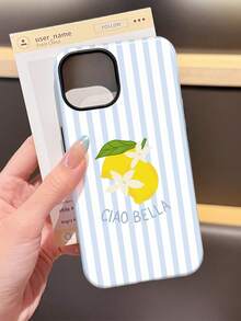 1 ốp lưng điện thoại cứng 2 trong 1 kiểu dáng tối giản, nghệ thuật, họa tiết sọc, in hình chanh tươi, khẩu hiệu, bóng bẩy, tương thích với Samsung 11/12/13/14/15/16/17 Pro Max - Nhiều màu - Xem 3