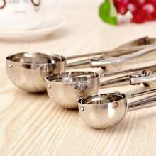 1 pieza Cuchara para helado de acero inoxidable premium - Perfecta para servir y repartir helado, utensilio de cocina - Plateado - Ver 9