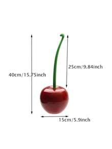 1 Juego / Unisex / Estilo minimalista / Creativo con forma de cereza / Cepillo de inodoro con soporte / Diseño único / Reutilizable / Autoportante / Accesorio de baño / Material de PP / Alto nivel de apariencia - A - Ver 3