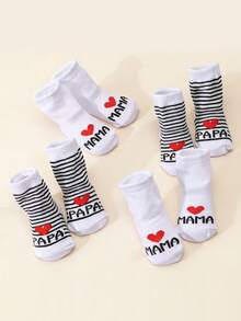 4双装 Baby Love 爸爸妈妈中筒袜 - 彩色 - 查看 6