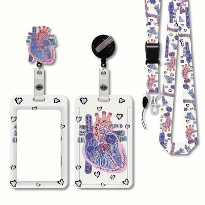 Durable Detachable Rotating Lanyard With ID Card Clip - Made Of Sturdy Plastic Material, Suitable For Nurses, Teachers, Students And Office Professionals