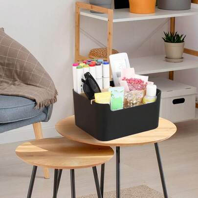 منظم تخزين حمام متعدد الطبقات، أقسام مستقلة للفرشاة الأسنان، معجون الأسنان، الحلاقة، فرش المكياج، قاعدة مانعة للانزلاق، مثالي للمنزل، المكتب، المطبخ، غرفة النوم، السكن الجامعي، هدية رائعة لعيد الميلاد/هالوين