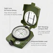 Compass With Storage Bag And Lanyard. This Precise, Durable, Lightweight Orientation Compass Comes With A Strap And Storage Box. It Features Luminous And Waterproof Functions, Making It An Essential Piece Of Equipment For Camping And Hiking, An Ideal Survival Gift For Campers, And A Must-Have For Hikers. Suitable For Camping, Hiking, And Outdoor Survival. The Ultimate Survival Gift. - Multicolor - View 9