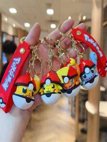 Móc khóa hình quả cầu Pokeball hoạt hình, mặt dây chuyền, phụ kiện móc chìa khóa xe hơi - 1 cái - Xem 10