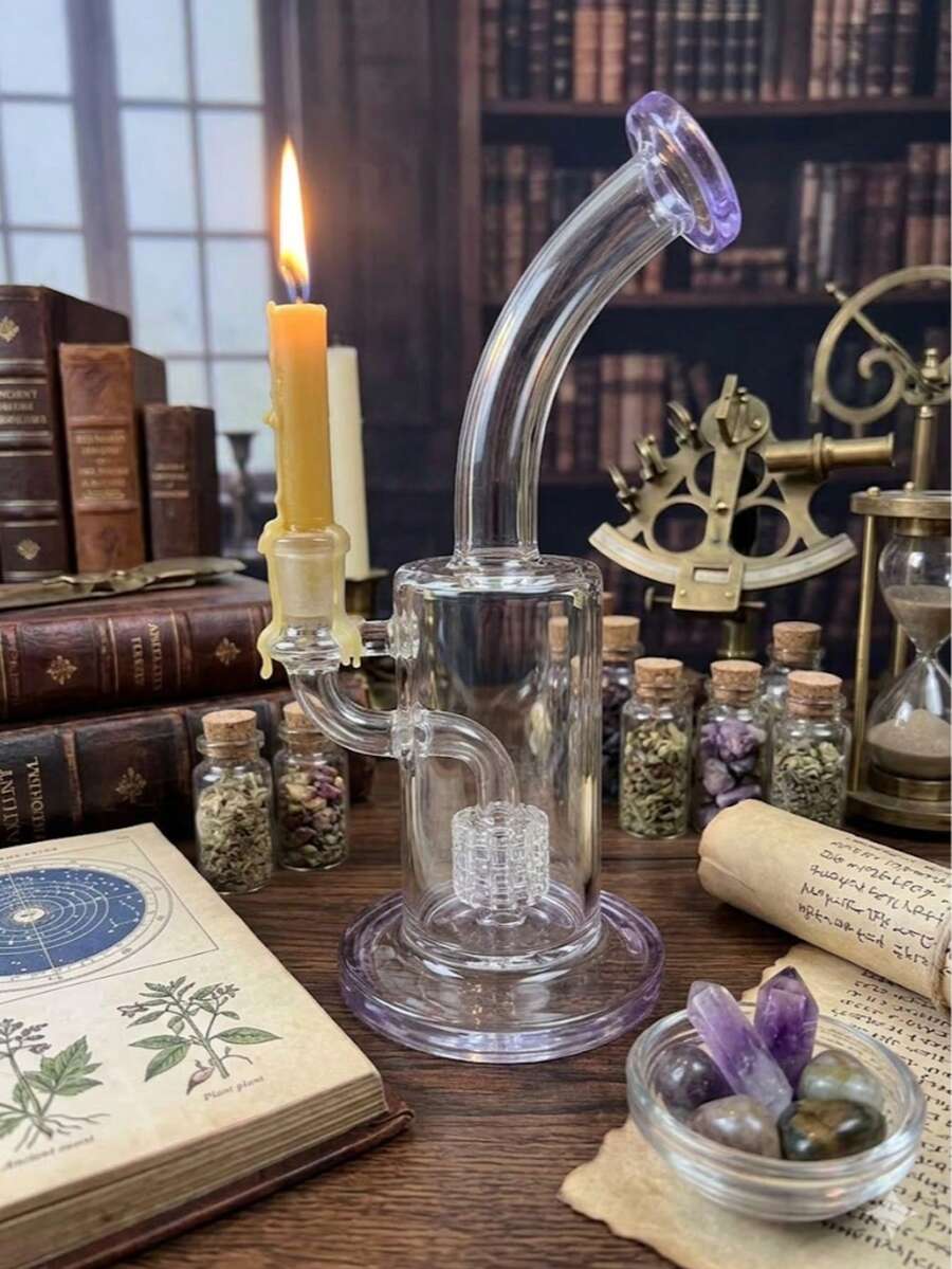 Retro Lab Style Glass Candle Holder, Scientific Inspired Tabletop Candle Ornament - B - Xem 1