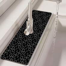 1pc, Sink Faucet Suction Pad, Drainage Pad, Kitchen, Bathroom Sink, Countertop, Drainage Pad, Diatomite Washbasin, And Cuttable Quick-Drying Pad. - Multicolor - View 14