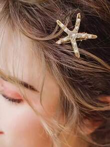 Women's Sweet And Elegant Star Pearl Fully Studded Hair Clip, Lightweight And Portable Anti-Slip Durable, Suitable For Daily Or Beach Date Fashion Accessory, Perfect Gift For Friends And Family On Vacation,Summer,Holiday,Travel, Head Accessories - Multicolor - View 7