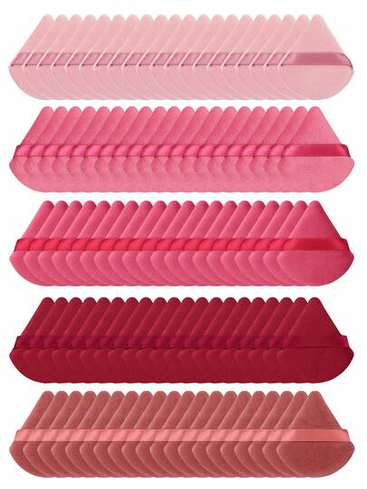 5/10/20/30/50/100 قطعة إسفنجة مكياج من القماش المخملي، مادة مخملية ناعمة مناسبة للتظليل ومنطقة العين والزوايا، مناسبة لجميع أنواع البشرة