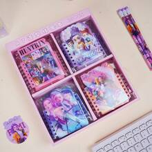 1pc A7 Random Style Korean Asymmetrical Cartoon K-POP Witch Hunter Notebook, Loose-Leaf Cartoon Stationery Gift (Random Style) - Multicolor - View 2