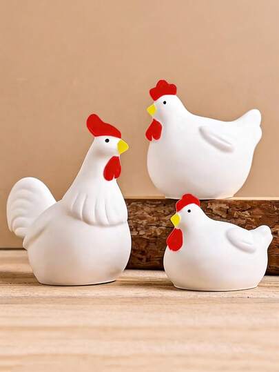 DIY 3D公鸡母鸡小鸡蜡烛硅胶模具动物农场香薰石膏皂树脂滴胶水晶模具手工香石石膏工艺品制作混凝土粘土浇铸模具家居装饰礼品摆件耐用模具