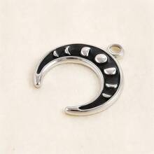 1个/4个 时尚精致奢华304不锈钢真空电镀金/银新月形滴油饰品吊坠，适用于DIY项链、手链、耳环等饰品制作 - S3267 - 查看 7