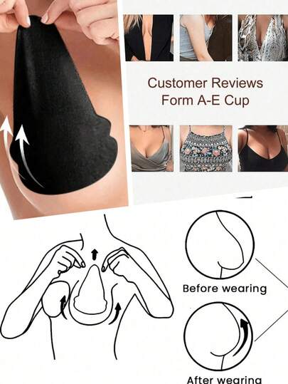 10/2pcs Disposable Non-Woven Breast Petals, Summer Black Gourd-Shaped Customizable Non-Woven Breast Petals, Strapless, Self-Adhesive, Skin-Friendly, Invisible, Comfortable, Anti-Sagging, Anti-Bulging