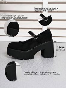 Women's Comfortable Non-Slip Casual Black Platform Wedge Shoes, Versatile For All Seasons - Black - View 9