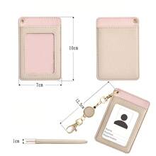 1 chiếc ví đựng thẻ dọc có cuộn dây rút, hộp đựng thẻ IC, 2 màu, ví đựng thẻ ra vào, ví đựng thẻ ID, phối màu, dễ thương, thời trang, mỏng, lưu trữ hai mặt, bao gồm cuộn dây Nasukan dễ thương, dễ tháo lắp, lưu trữ thẻ, thẻ đi lại, đi làm, đi học, đa chức năng - Xám x Vàng - Nhiều màu - Xem 4