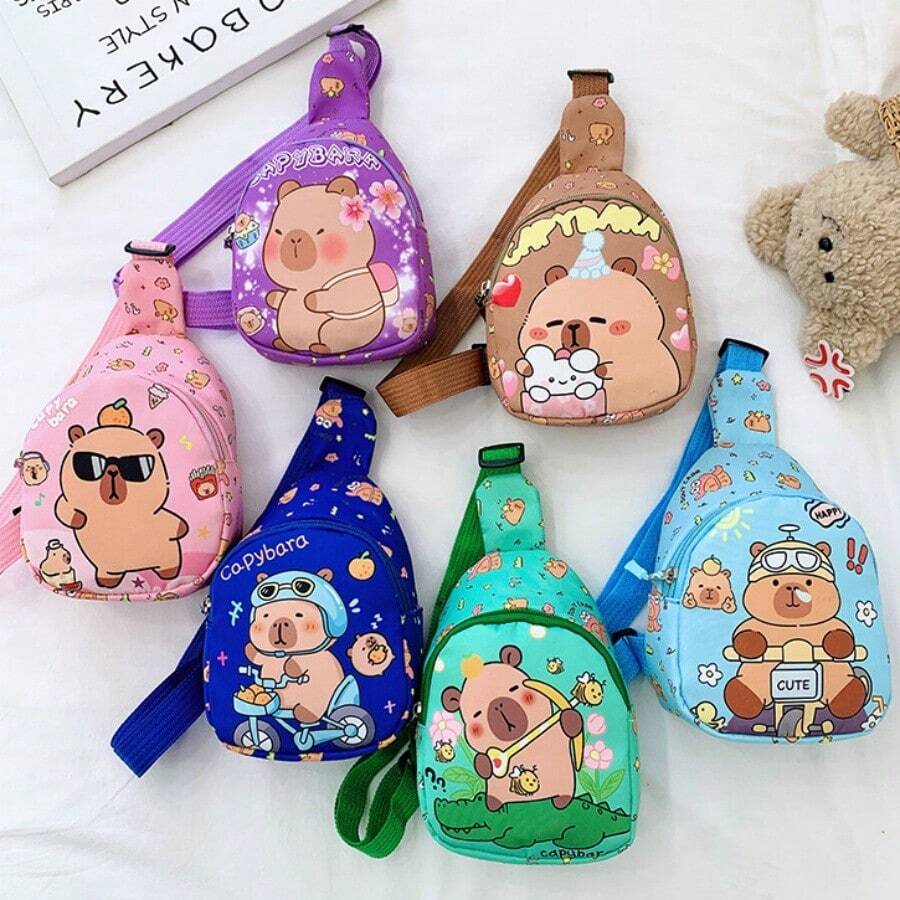 儿童单肩包，男女通用学前背包 - 彩色 - 查看 1