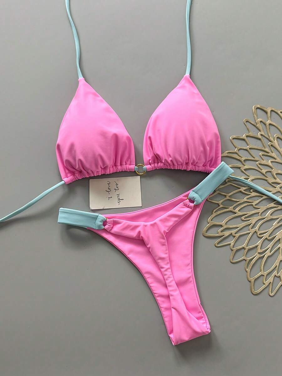 Women Bikini Sets - Watermelon Pink - View 1