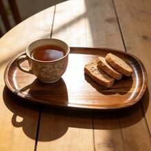 1 Khay gỗ kiểu Á, thích hợp đựng nhiều loại thực phẩm, đồ ăn nhẹ, đồ uống, sushi, bít tết, pizza, món tráng miệng, bánh ngọt và bánh mì. Chiếc khay đa năng này có thể dùng làm khay ăn sáng, khay cà phê hoặc khay đựng đĩa, rất cần thiết cho nhà bếp gia đình và là món quà thiết thực cho mùa tựu trường. - 1 khay lớn có hình dạng không đều - Xem 7